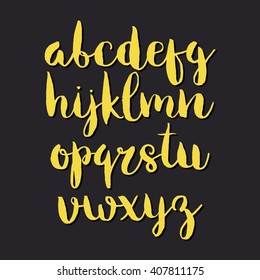 Hand drawn vector alphabet. Decorative isolated letters set.