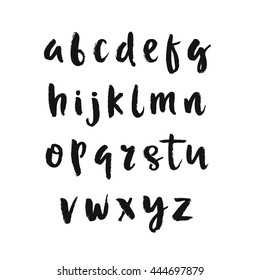 Hand drawn vector alphabet. Decorative isolated letters set.