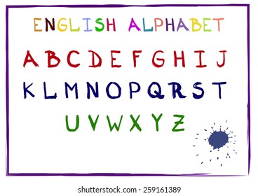 Hand drawn vector alphabet, Eps10 vector font for your design