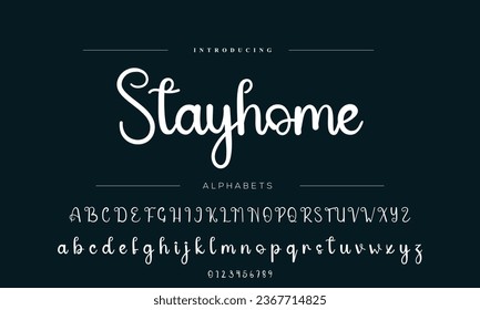  Handgezeichnetes Vektoralphabet. Moderne Schriftart für monoline Signaturen. Eleganter Schriftzeichen. Beste Alphabet Schöne Kalligrafie Schriftart Schriftzeichen handschriftlich