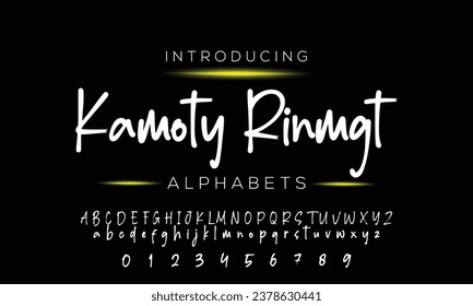 Hand drawn vector alphabet. Modern monoline signature script font. Elegant Signature Font. Best Alphabet Beautiful Calligraphy Signature Font lettering handwritten