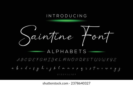 Hand drawn vector alphabet. Modern monoline signature script font. Elegant Signature Font. Best Alphabet Beautiful Calligraphy Signature Font lettering handwritten