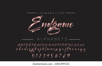 Hand drawn vector alphabet. Modern monoline signature script font. Elegant Signature Font. Best Alphabet Beautiful Calligraphy Signature Font lettering handwritten