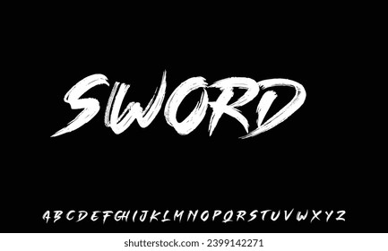 Alfabeto vector dibujado a mano. Tipo de letra de script de firma monoclina moderna. Tipo de letra de firma elegante. Mejor Alfabeto Hermosa caligrafía Firma Letra tipográfica manuscrita