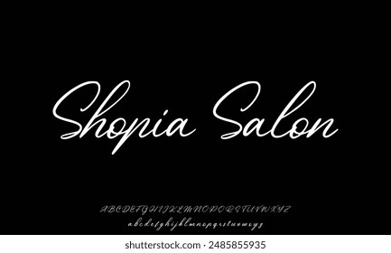 Hand drawn vector alphabet. Modern monoline signature script font. Elegant Signature Font. Best Alphabet Beautiful Calligraphy Signature Font lettering handwritten
