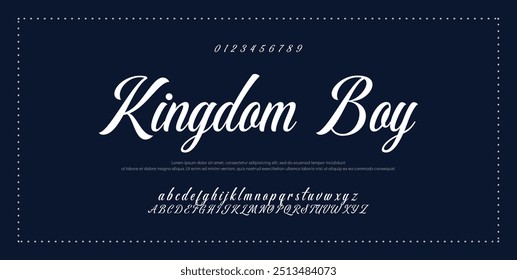 Handgezeichnetes Vektoralphabet. Moderne Schriftart für Monoline-Signaturen. Elegante Signatur. Bestes Alphabet Schöne Kalligrafie Signatur Schriftart