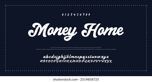Alfabeto de Vector dibujado a mano. Fuente de script de firma monoline moderna. Elegante fuente de firma. La mejor fuente de firma de caligrafía hermosa del alfabeto