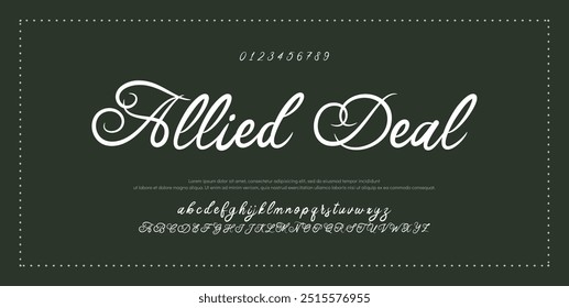 Hand drawn vector alphabet. Modern monoline signature script font. Elegant Signature Font. Best Alphabet Beautiful Calligraphy Signature Font