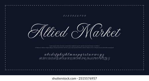 Alfabeto vetorial desenhado à mão. Fonte moderna de script de assinatura monocromática. Fonte de assinatura elegante. Melhor Alfabeto Bela Caligrafia Assinatura Fonte