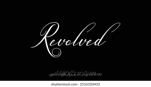 Hand drawn vector alphabet. Modern monoline signature script font. Elegant Signature Font. Best Alphabet Beautiful Calligraphy Signature Font lettering