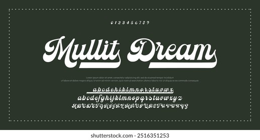 Handgezeichnetes Vektoralphabet. Moderne Schriftart für Monoline-Signaturen. Elegante Signatur. Bestes Alphabet Schöne Kalligrafie Signatur Schriftart