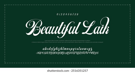 Hand drawn vector alphabet. Modern monoline signature script font. Elegant Signature Font. Best Alphabet Beautiful Calligraphy Signature Font