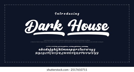 Handgezeichnetes Vektoralphabet. Moderne Schriftart für Monoline-Signaturen. Elegante Signatur. Bestes Alphabet Schöne Kalligrafie Signatur Schriftart