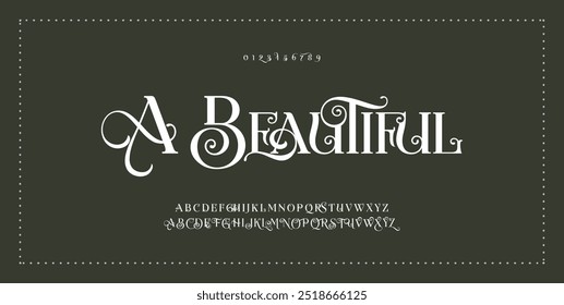 Hand drawn vector alphabet. Modern monoline signature script font. Elegant Signature Font. Best Alphabet Beautiful Calligraphy Signature Font