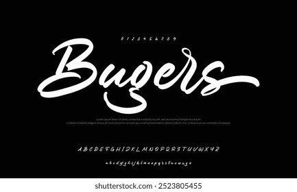 Hand drawn vector alphabet. Modern monoline signature script font. Elegant Signature Font. Best Alphabet Beautiful Calligraphy Signature Font lettering