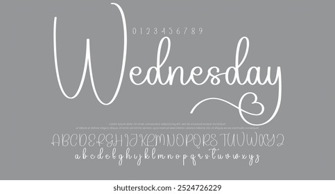 Hand drawn vector alphabet. Modern monoline signature script font. Elegant Signature Font. Best Alphabet Beautiful Calligraphy Signature Font