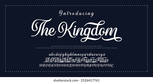 Alfabeto de Vector dibujado a mano. Fuente de script de firma monoline moderna. Elegante fuente de firma. Mejor Alfabeto Hermosa Caligrafía Signature Font ilustración.
