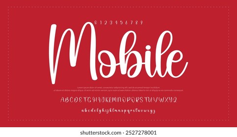 Hand drawn vector alphabet. Modern monoline signature script font. Elegant Signature Font. Best Alphabet Beautiful Calligraphy Signature Font lettering