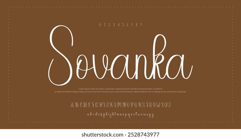 Hand drawn vector alphabet. Modern monoline signature script font. Elegant Signature Font. Best Alphabet Beautiful Calligraphy Signature Font lettering