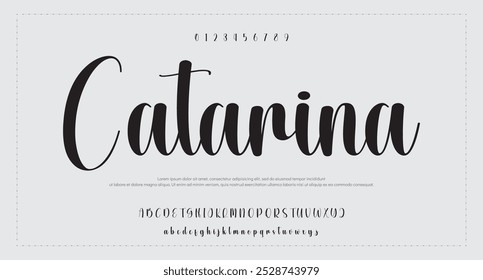 Hand drawn vector alphabet. Modern monoline signature script font. Elegant Signature Font. Best Alphabet Beautiful Calligraphy Signature Font lettering