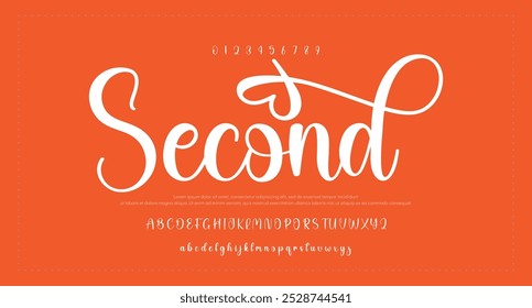 Hand drawn vector alphabet. Modern monoline signature script font. Elegant Signature Font. Best Alphabet Beautiful Calligraphy Signature Font lettering