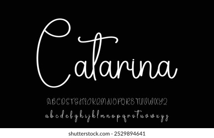 Alfabeto de Vector dibujado a mano. Fuente de script de firma monoline moderna. Elegante fuente de firma. Mejor alfabeto Hermosa caligrafía Signature letras de fuente