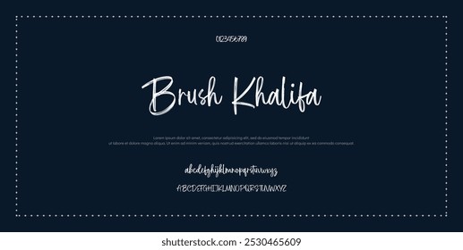 Hand drawn vector alphabet. Modern monoline signature script font. Elegant Signature Font. Best Alphabet Beautiful Calligraphy Signature Font