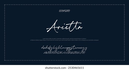 Hand drawn vector alphabet. Modern monoline signature script font. Elegant Signature Font. Best Alphabet Beautiful Calligraphy Signature Font