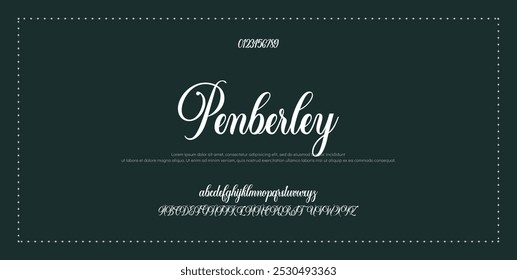 Hand drawn vector alphabet. Modern monoline signature script font. Elegant Signature Font. Best Alphabet Beautiful Calligraphy Signature Font lettering