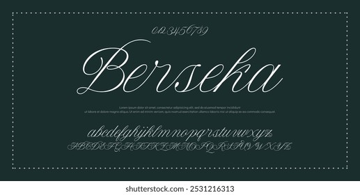Hand drawn vector alphabet. Modern monoline signature script font. Elegant Signature Font. Best Alphabet Beautiful Calligraphy Signature Font lettering