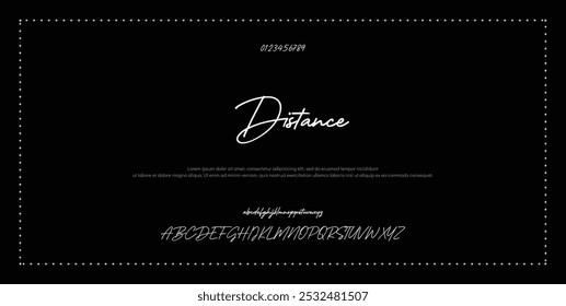 Hand drawn vector alphabet. Modern monoline signature script font. Elegant Signature Font. Best Alphabet Beautiful Calligraphy Signature Font lettering