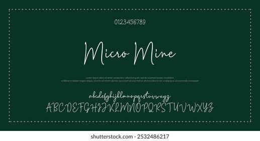 Hand drawn vector alphabet. Modern monoline signature script font. Elegant Signature Font. Best Alphabet Beautiful Calligraphy Signature Font lettering handwritten