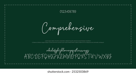 Hand drawn vector alphabet. Modern monoline signature script font. Elegant Signature Font. Best Alphabet Beautiful Calligraphy Signature Font lettering