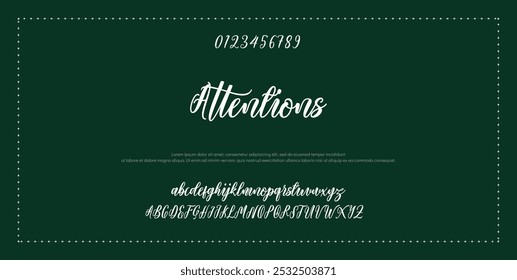 Hand drawn vector alphabet. Modern monoline signature script font. Elegant Signature Font. Best Alphabet Beautiful Calligraphy Signature Font lettering