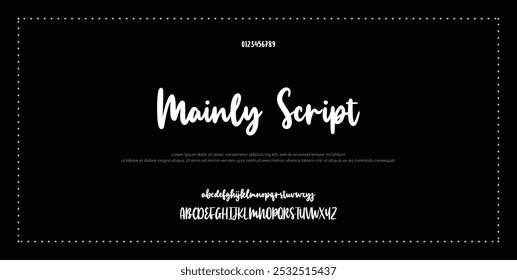 Hand drawn vector alphabet. Modern monoline signature script font. Elegant Signature Font. Best Alphabet Beautiful Calligraphy Signature Font lettering