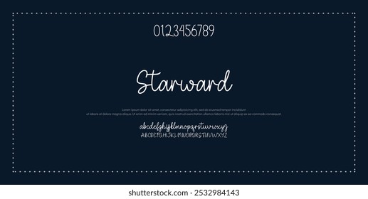 Handgezeichnetes Vektoralphabet. Moderne Schriftart für Monoline-Signaturen. Elegante Signatur. Bestes Alphabet Schöne Kalligrafie Signatur Schriftart Schriftzug