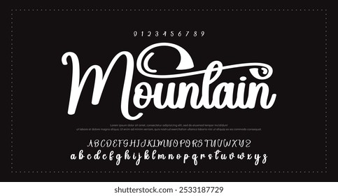 Hand drawn vector alphabet. Modern monoline signature script font. Elegant Signature Font. Best Alphabet Beautiful Calligraphy Signature Font