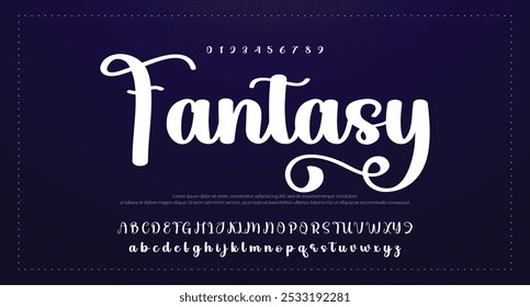 Alfabeto de Vector dibujado a mano. Fuente de script de firma monoline moderna. Elegante fuente de firma. Mejor alfabeto Hermosa caligrafía Signature letras de fuente