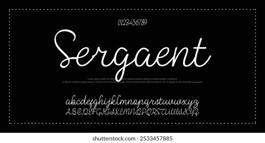 Hand drawn vector alphabet. Modern monoline signature script font. Elegant Signature Font. Best Alphabet Beautiful Calligraphy Signature Font lettering