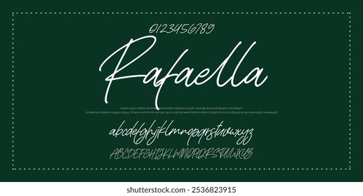 Hand drawn vector alphabet. Modern monoline signature script font. Elegant Signature Font. Best Alphabet Beautiful Calligraphy Signature Font lettering