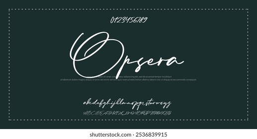 Hand drawn vector alphabet. Modern monoline signature script font. Elegant Signature Font. Best Alphabet Beautiful Calligraphy Signature Font lettering