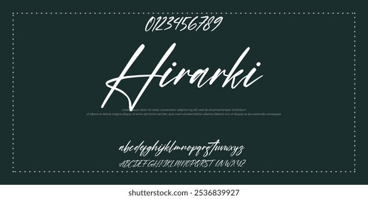 Hand drawn vector alphabet. Modern monoline signature script font. Elegant Signature Font. Best Alphabet Beautiful Calligraphy Signature Font lettering