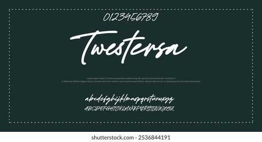 Hand drawn vector alphabet. Modern monoline signature script font. Elegant Signature Font. Best Alphabet Beautiful Calligraphy Signature Font lettering