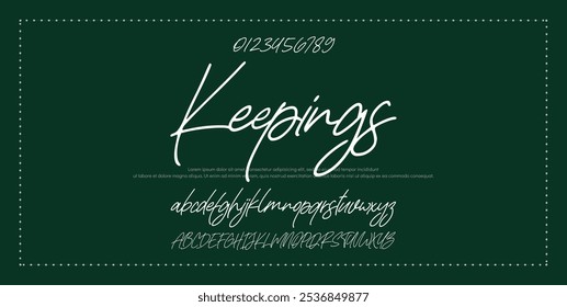 Handgezeichnetes Vektoralphabet. Moderne Schriftart für Monoline-Signaturen. Elegante Signatur. Bestes Alphabet Schöne Kalligrafie Signatur Schriftart Schriftzug