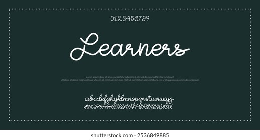 Hand drawn vector alphabet. Modern monoline signature script font. Elegant Signature Font. Best Alphabet Beautiful Calligraphy Signature Font lettering