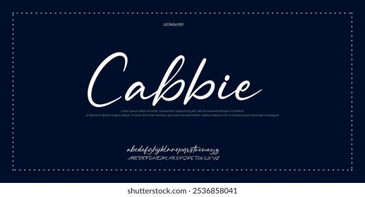 Hand drawn vector alphabet. Modern monoline signature script font. Elegant Signature Font. Best Alphabet Beautiful Calligraphy Signature Font lettering