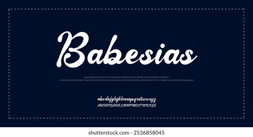 Hand drawn vector alphabet. Modern monoline signature script font. Elegant Signature Font. Best Alphabet Beautiful Calligraphy Signature Font lettering