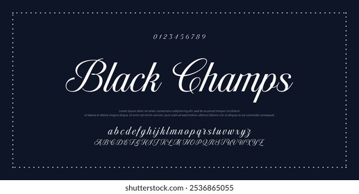 Hand drawn vector alphabet. Modern monoline signature script font. Elegant Signature Font. Best Alphabet Beautiful Calligraphy Signature Font