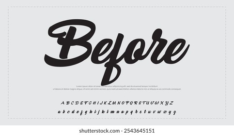 Hand drawn vector alphabet. Modern monoline signature script font. Elegant Signature Font. Best Alphabet Beautiful Calligraphy Signature Font