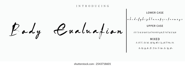 Hand drawn vector alphabet. Modern monoline signature script font. Elegant Signature Font. Best Alphabet Beautiful Calligraphy Signature Font